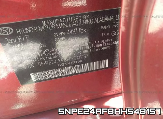 5NPE24AF8HH548157 фото 10