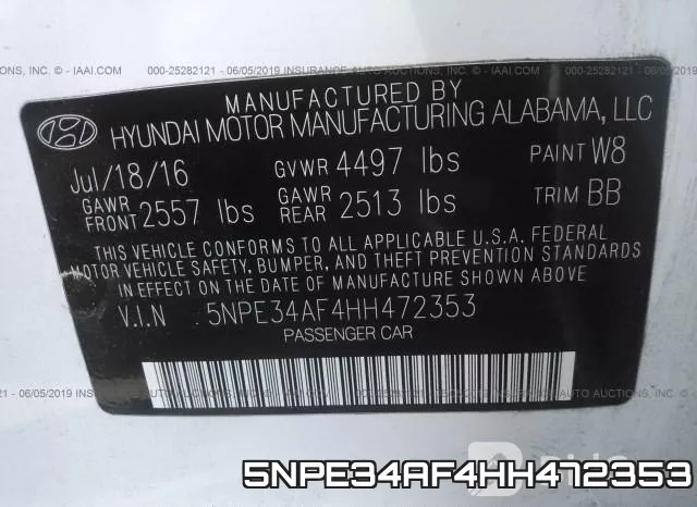 5NPE34AF4HH472353 фото 9