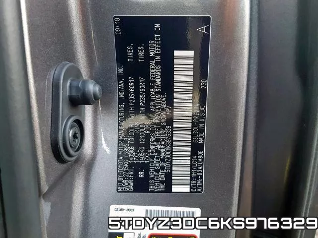 5TDYZ3DC6KS976329 фото 2