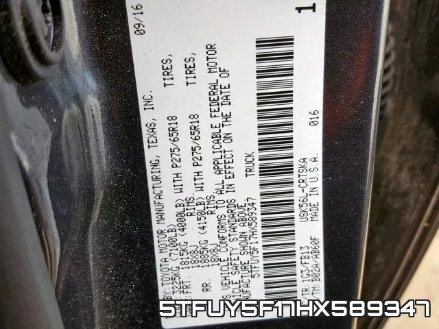 5TFUY5F17HX589347 фото 2