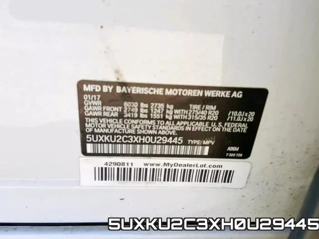 5UXKU2C3XH0U29445 фото 2