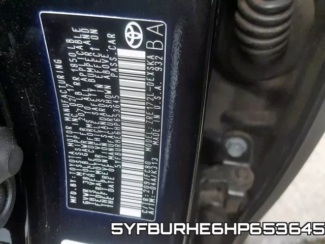 5YFBURHE6HP653645 фото 2