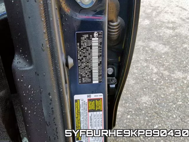 5YFBURHE9KP890430 фото 2