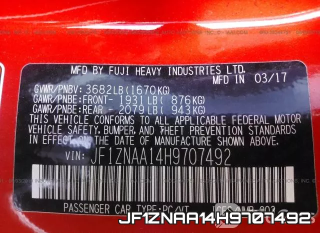 JF1ZNAA14H9707492 фото 10
