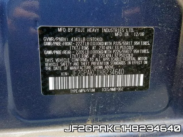 JF2GPAKC1H8234640 фото 2