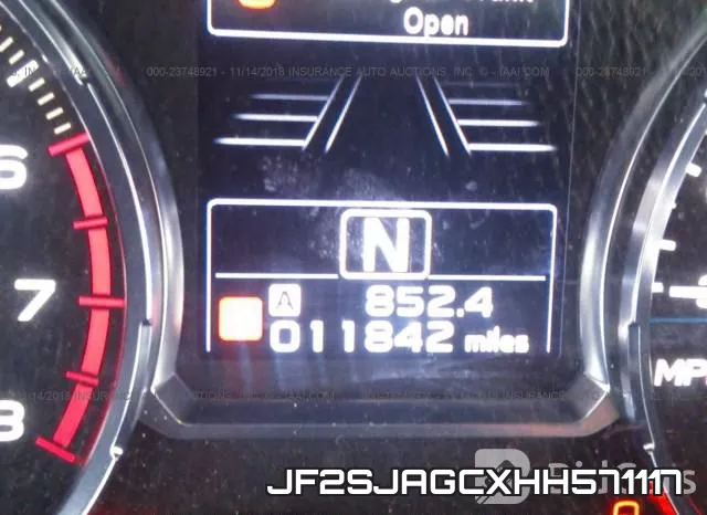 JF2SJAGCXHH571117 фото 8