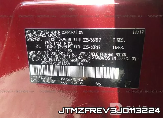 JTMZFREV3JD113224 фото 10
