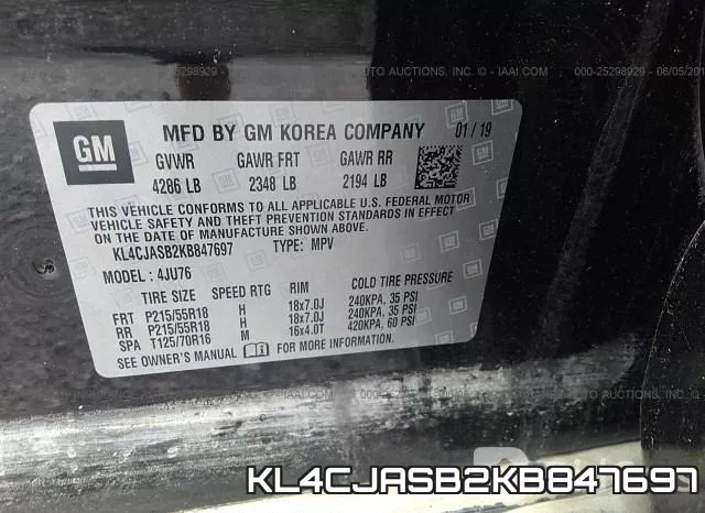 KL4CJASB2KB847697 фото 10