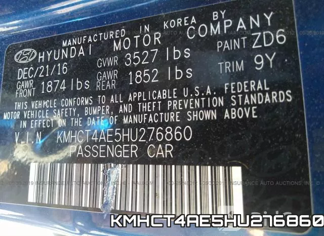 KMHCT4AE5HU276860 фото 10