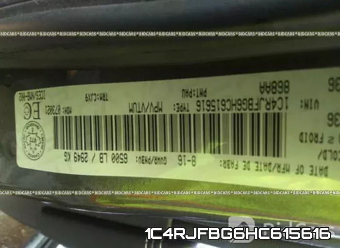 1C4RJFBG6HC615616 фото 10