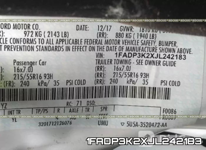 1FADP3K2XJL242183 фото 10