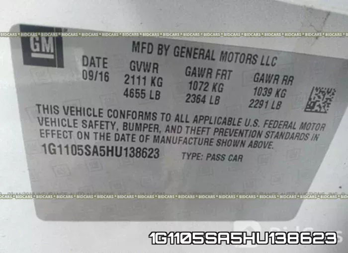 1G1105SA5HU138623 фото 10