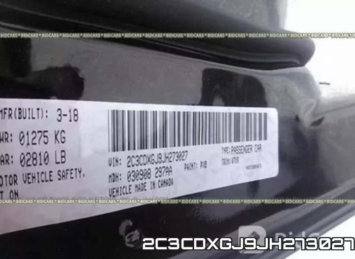 2C3CDXGJ9JH273027 фото 10