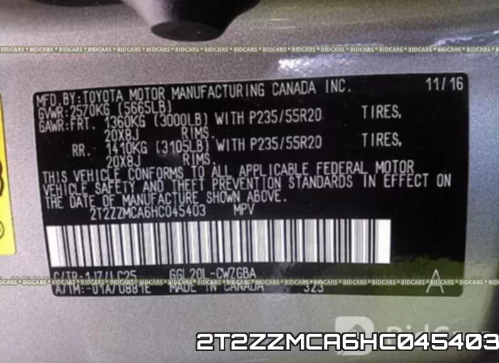 2T2ZZMCA6HC045403 фото 10