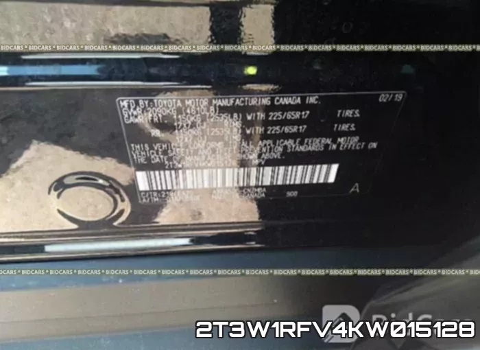 2T3W1RFV4KW015128 фото 10