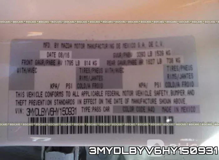 3MYDLBYV6HY150931 фото 10