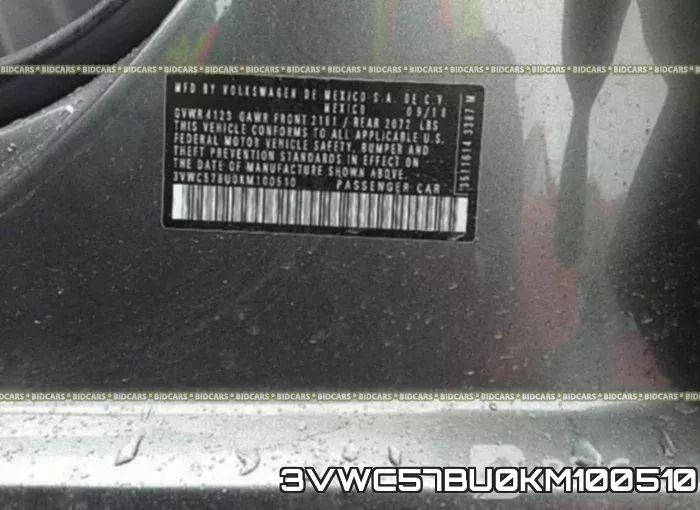 3VWC57BU0KM100510 фото 10