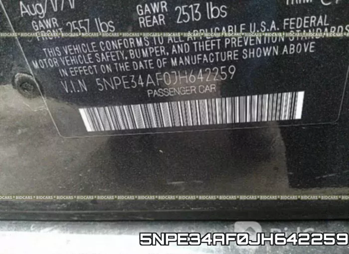 5NPE34AF0JH642259 фото 10