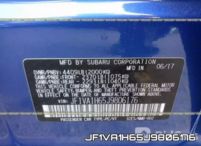JF1VA1H65J9806176 фото 10