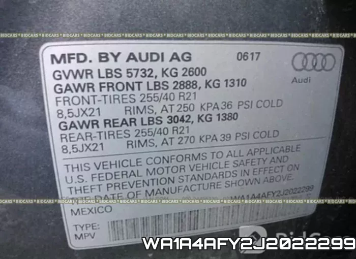 WA1A4AFY2J2022299 фото 9