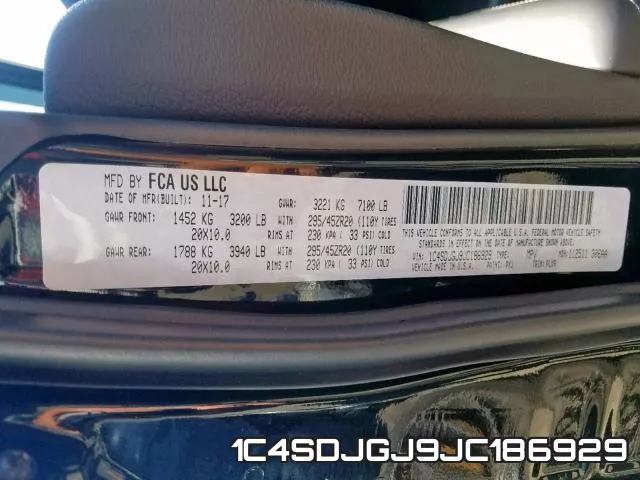 1C4SDJGJ9JC186929 фото 2