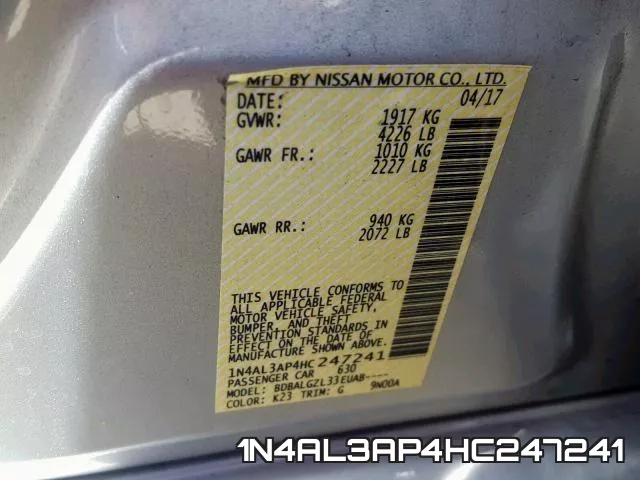 1N4AL3AP4HC247241 фото 2