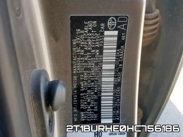2T1BURHE0HC756186 фото 2