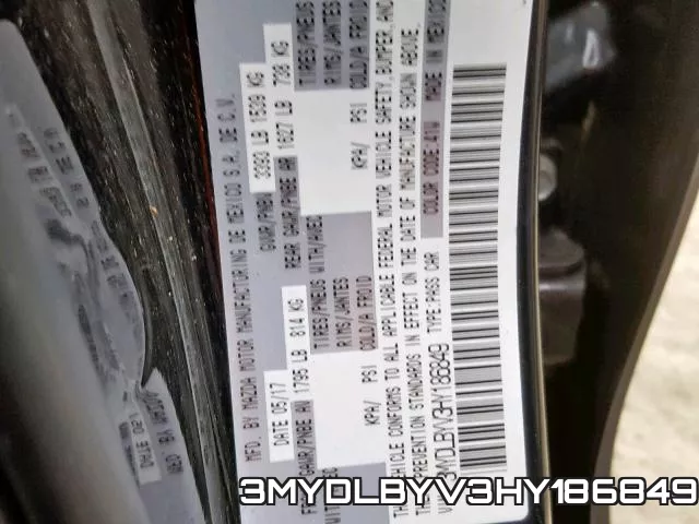 3MYDLBYV3HY186849 фото 2