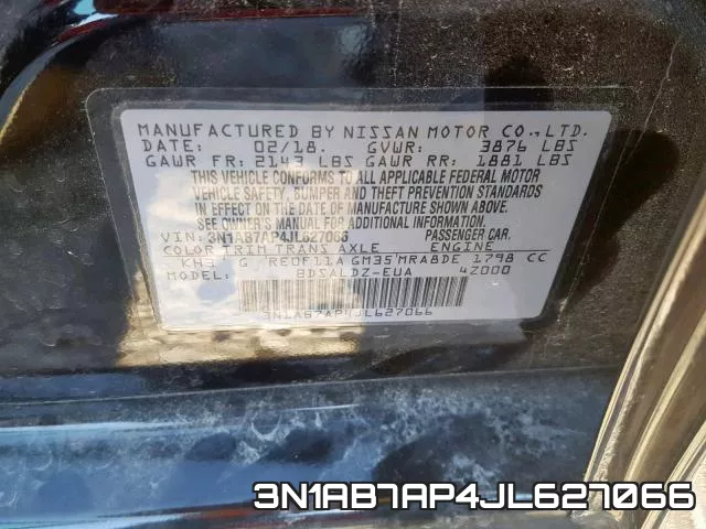 3N1AB7AP4JL627066 фото 2