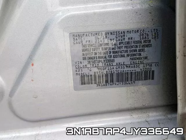 3N1AB7AP4JY336649 фото 2