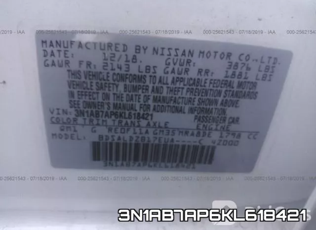 3N1AB7AP6KL618421 фото 10