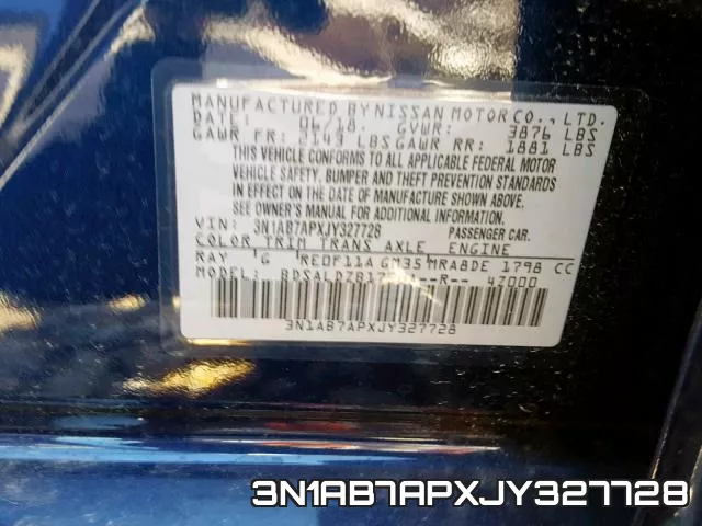 3N1AB7APXJY327728 фото 2