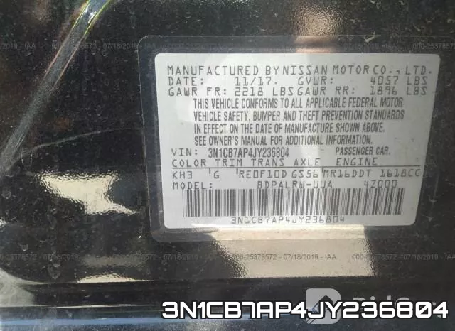 3N1CB7AP4JY236804 фото 10