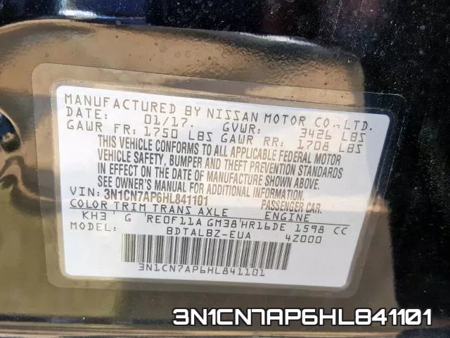3N1CN7AP6HL841101 фото 2