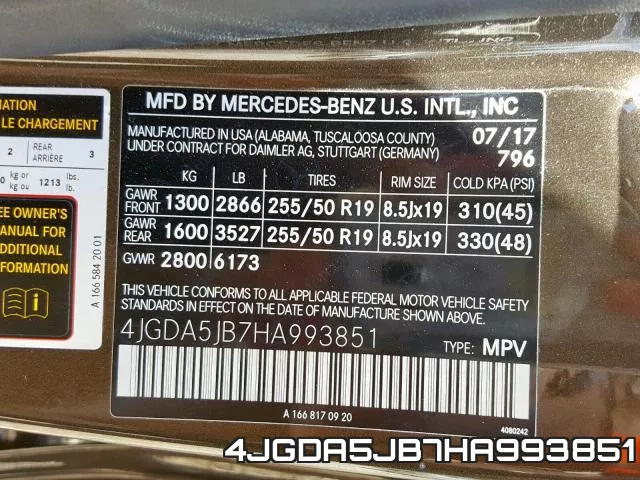 4JGDA5JB7HA993851 фото 2