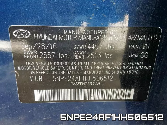 5NPE24AF1HH506512 фото 2