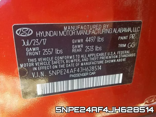 5NPE24AF4JH628514 фото 2