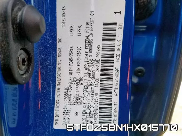 5TFDZ5BN1HX015770 фото 2