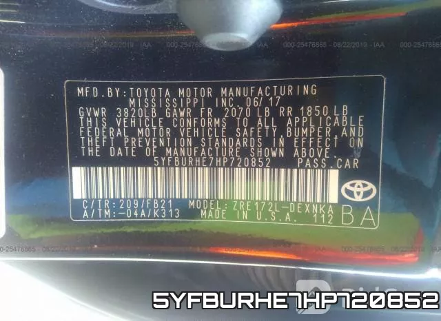 5YFBURHE7HP720852 фото 10