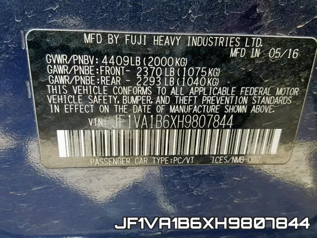JF1VA1B6XH9807844 фото 2