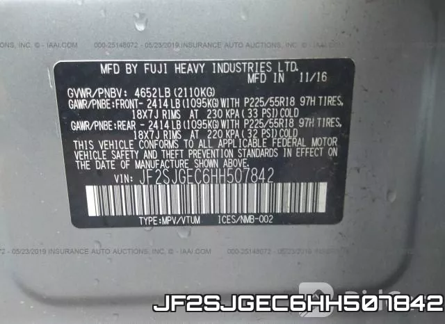 JF2SJGEC6HH507842 фото 10