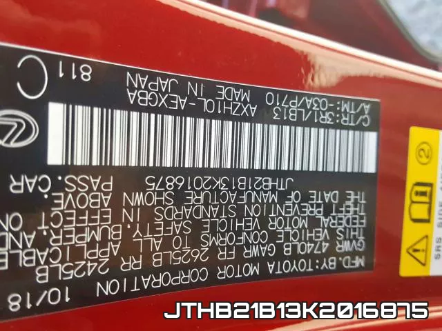 JTHB21B13K2016875 фото 2