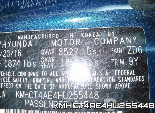 KMHCT4AE4HU255448 фото 10