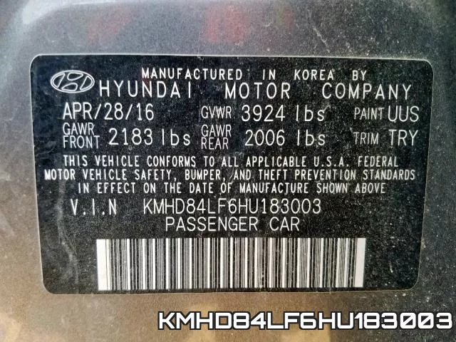 KMHD84LF6HU183003 фото 2