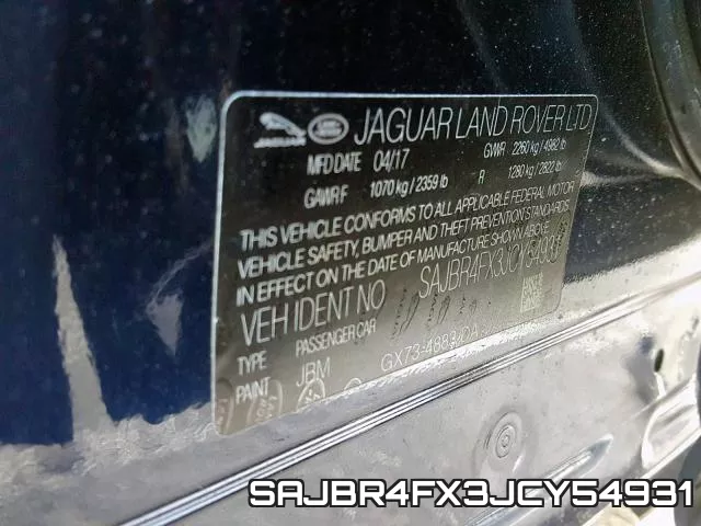 SAJBR4FX3JCY54931 фото 2