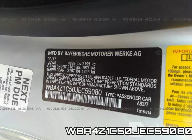 WBA4Z1C50JEC59080 фото 9