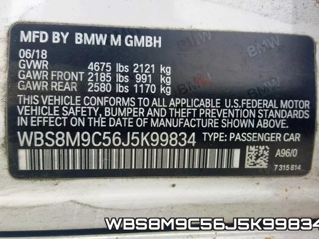 WBS8M9C56J5K99834 фото 2