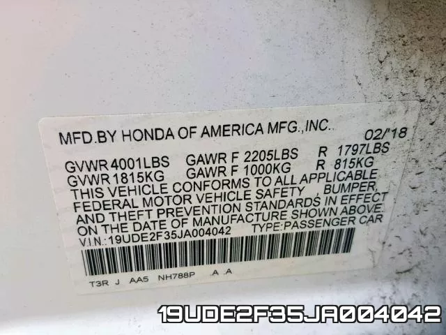 19UDE2F35JA004042 фото 2