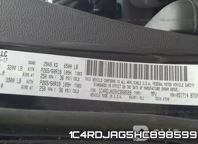 1C4RDJAG5HC898599 фото 10