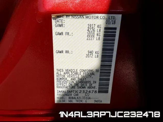 1N4AL3AP7JC232478 фото 2